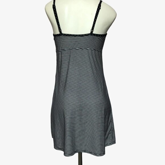 MARILYN Monroe Black & White Striped Chemise Size Small - Picture 2 of 11